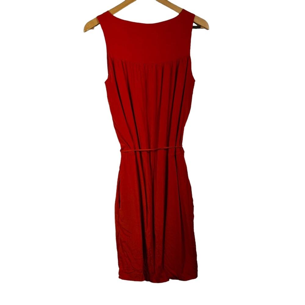 Vince Silk Blend Orange Mini Dress Size Small - Picture 2 of 10